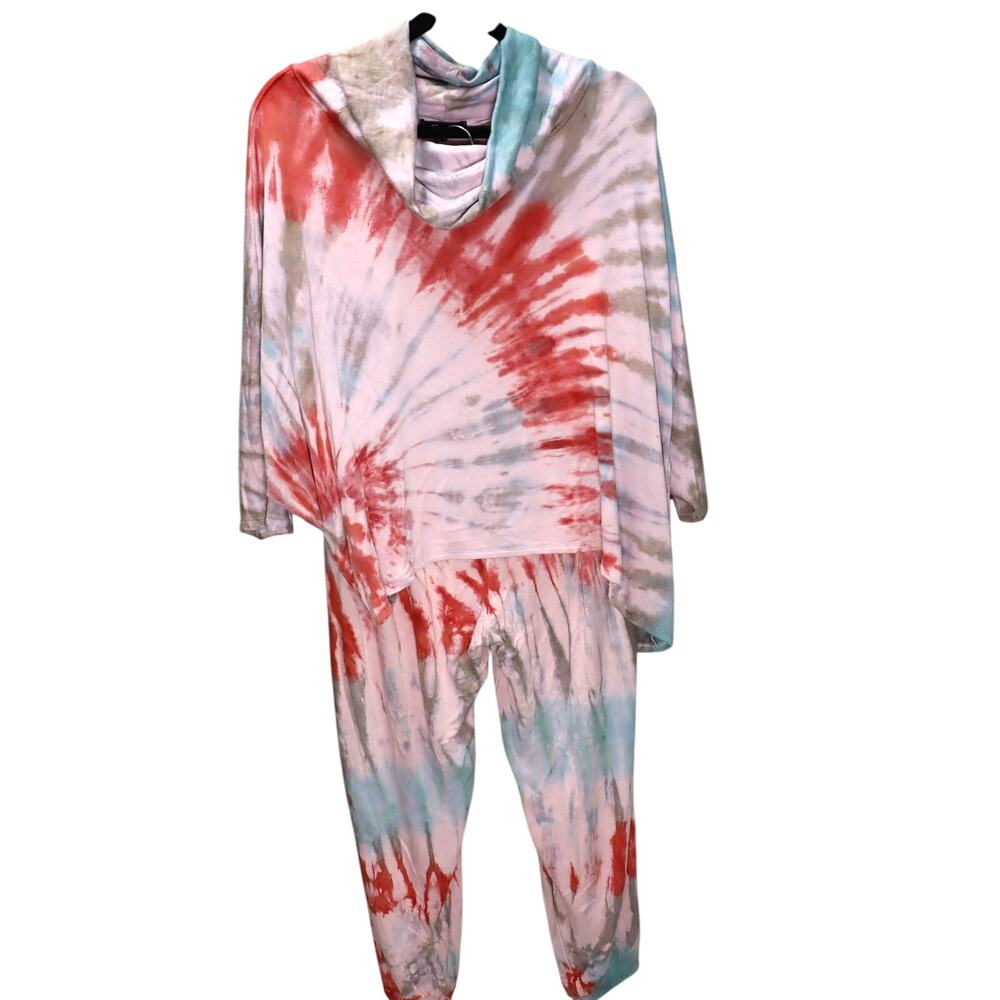 Yana K Tie‎ Dye Lounge Set OSFA Top & L Pants Multicolor Boho